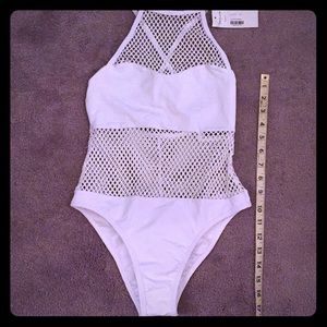 White one piece swimsuit